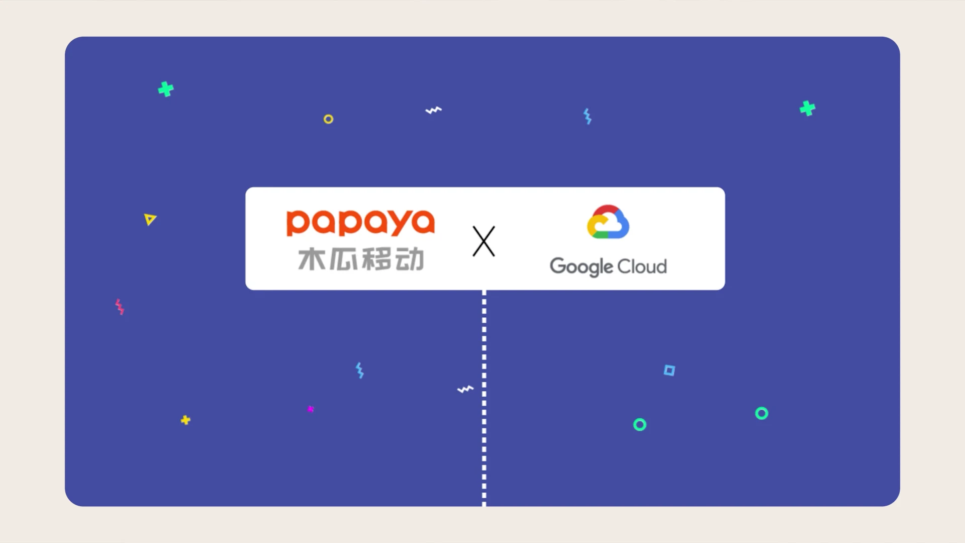 Papaya Mobile and Google Cloud partnership graphic from the film.