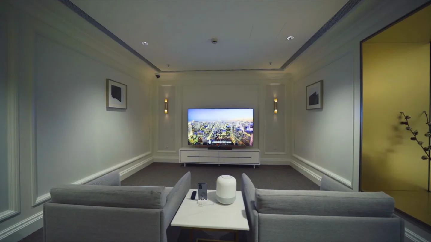 Smart-home product display inside the flagship store