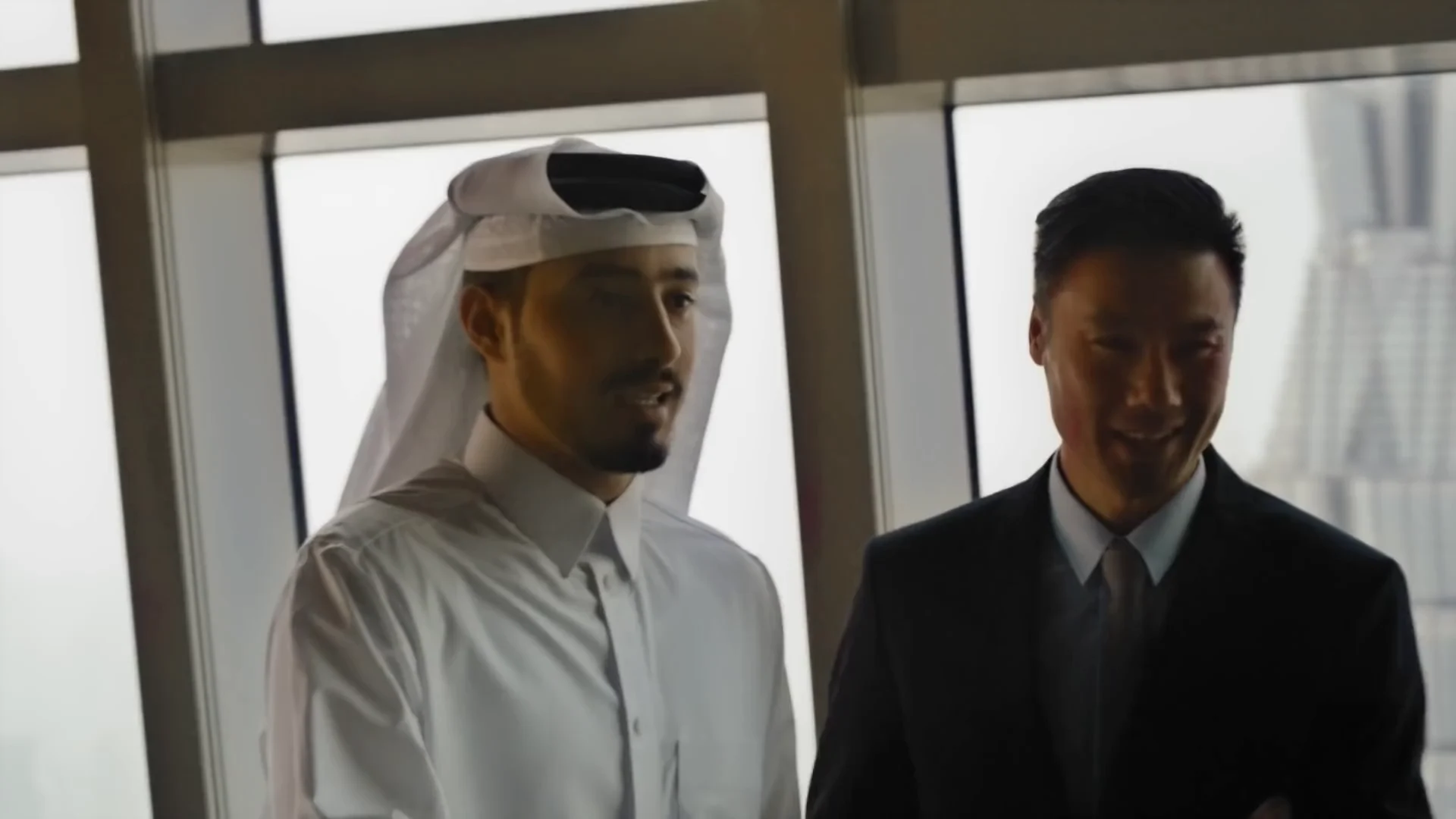 Two men meeting during the Going Places Together campaign