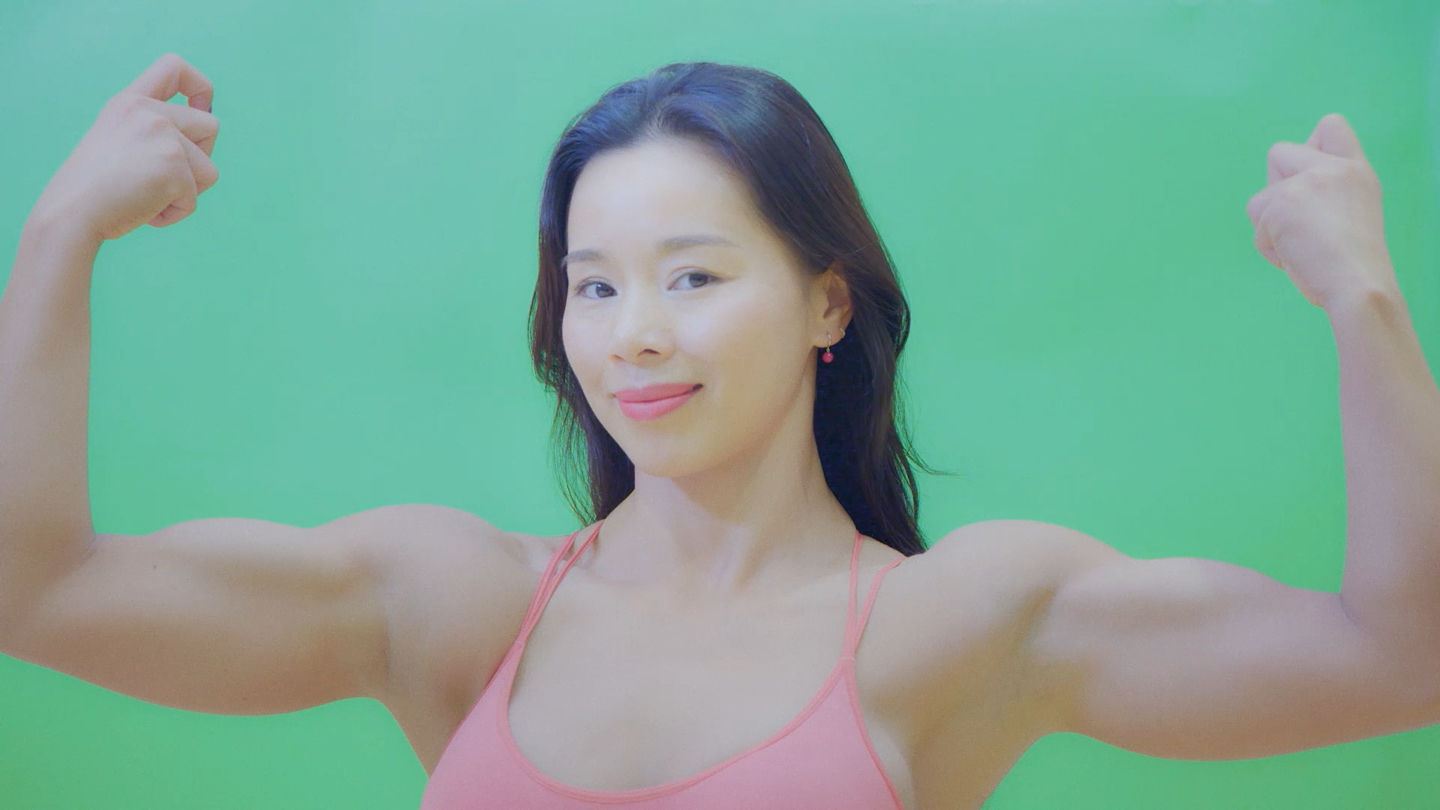 Vivian Bo in a coloured-background portrait.