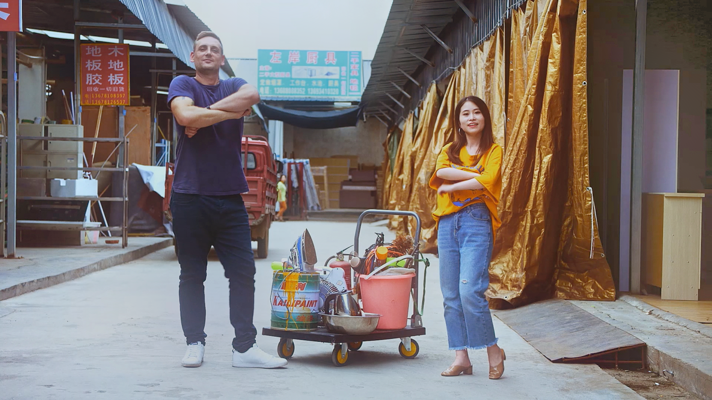Aaron Craze and Ms Yeah in a sequence from the China episode.