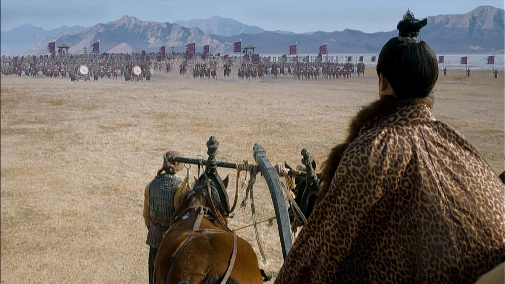 A battlefield scene from the programme’s historical re-enactments.