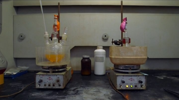 A detail from the laboratory sequence. Episode still.
