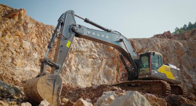 volvo excavator ec360 in the mine