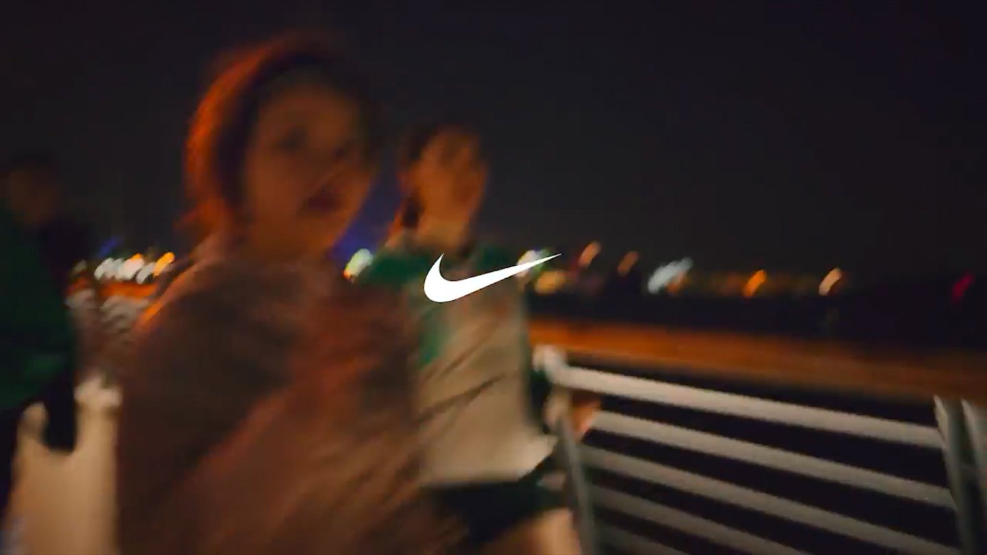 One Crew runner filmed on a Shanghai street for Nike React By You