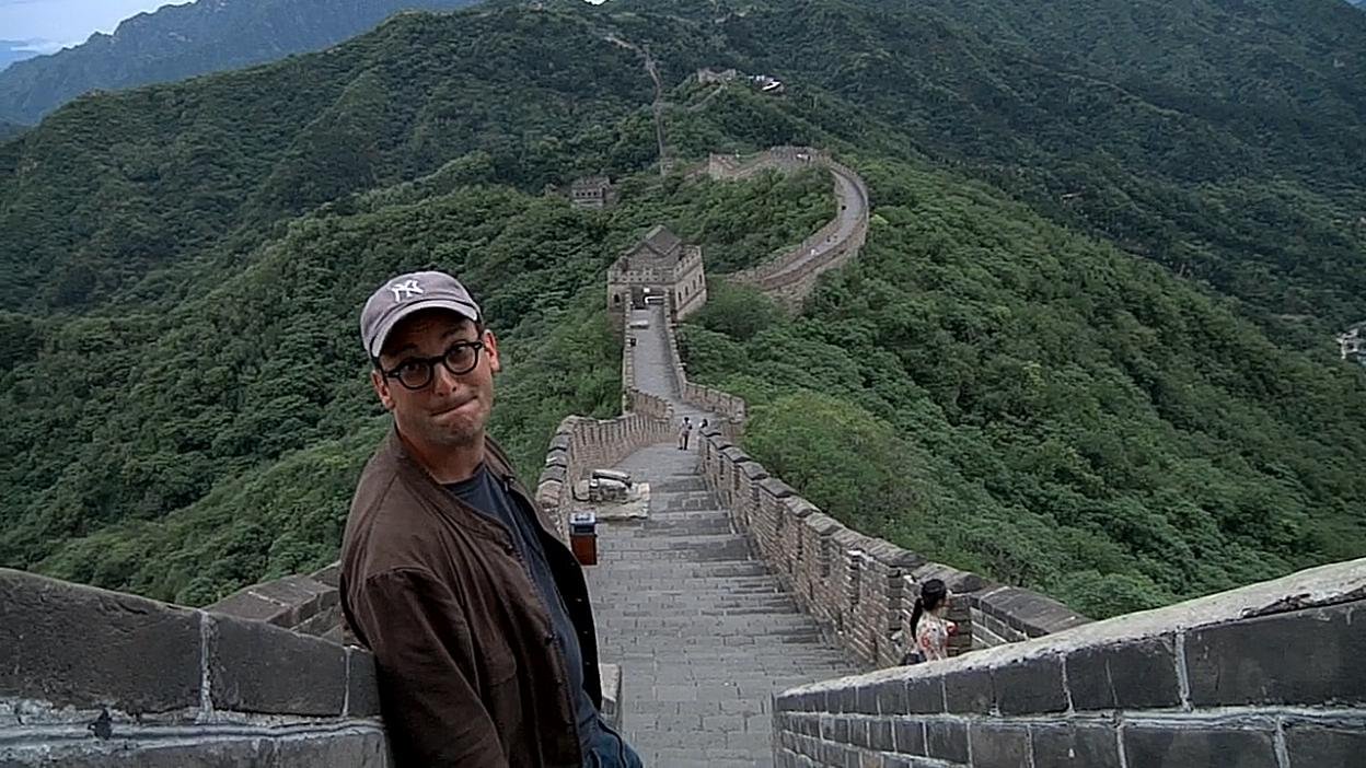 Josh Fox on the Great Wall. Film still.