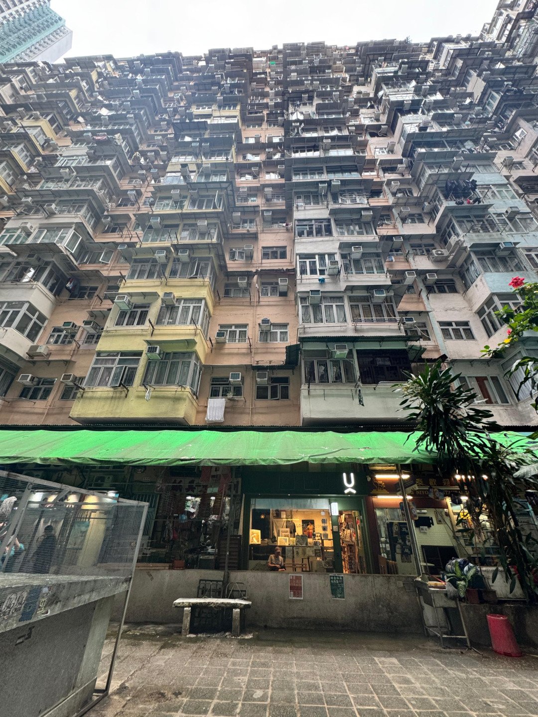 Exterior facade of Monster Building in Hong Kong – striking visual for film and photo production