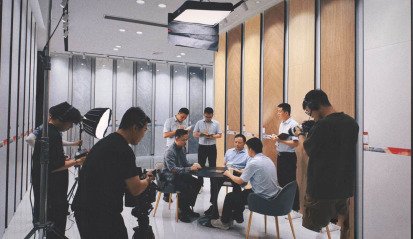 Crew setting up camera gear for a commercial shoot in Shanghai