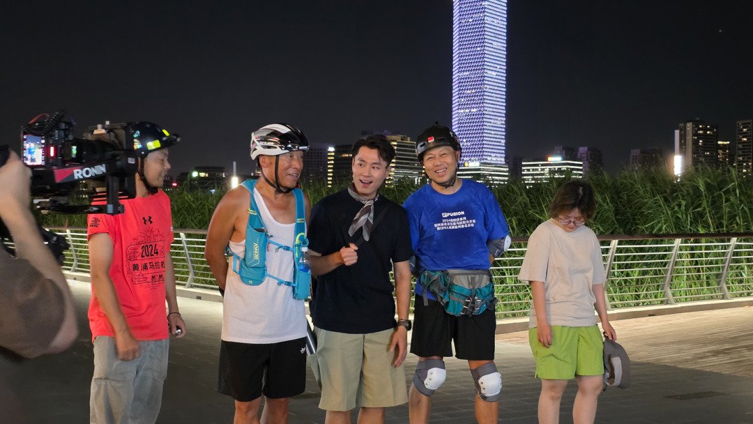 Host interviews retired men at West Bank in Shanghai, filmed with FX3 on stabilizer by Alchemist Films